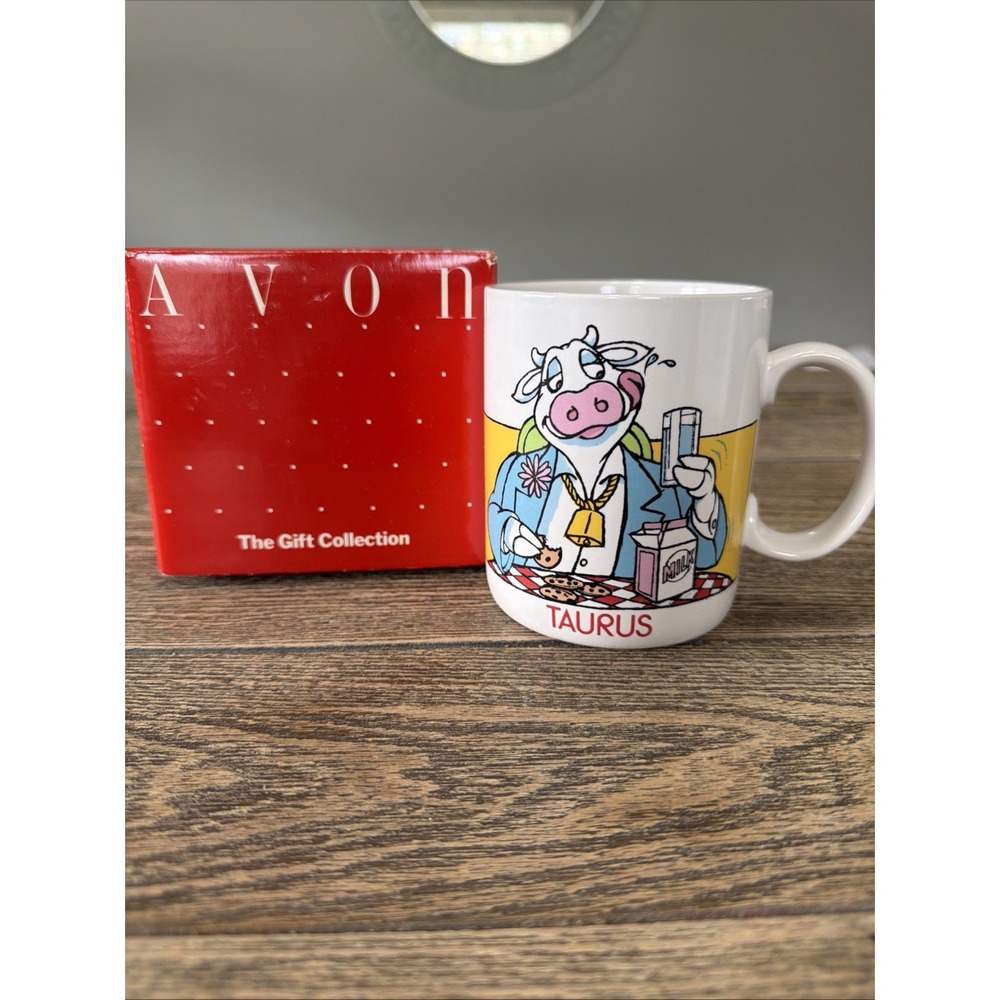 AVON  Taurus Sips & Signs Astrology Mug NOS with Box VTG Apr 21 - May 21